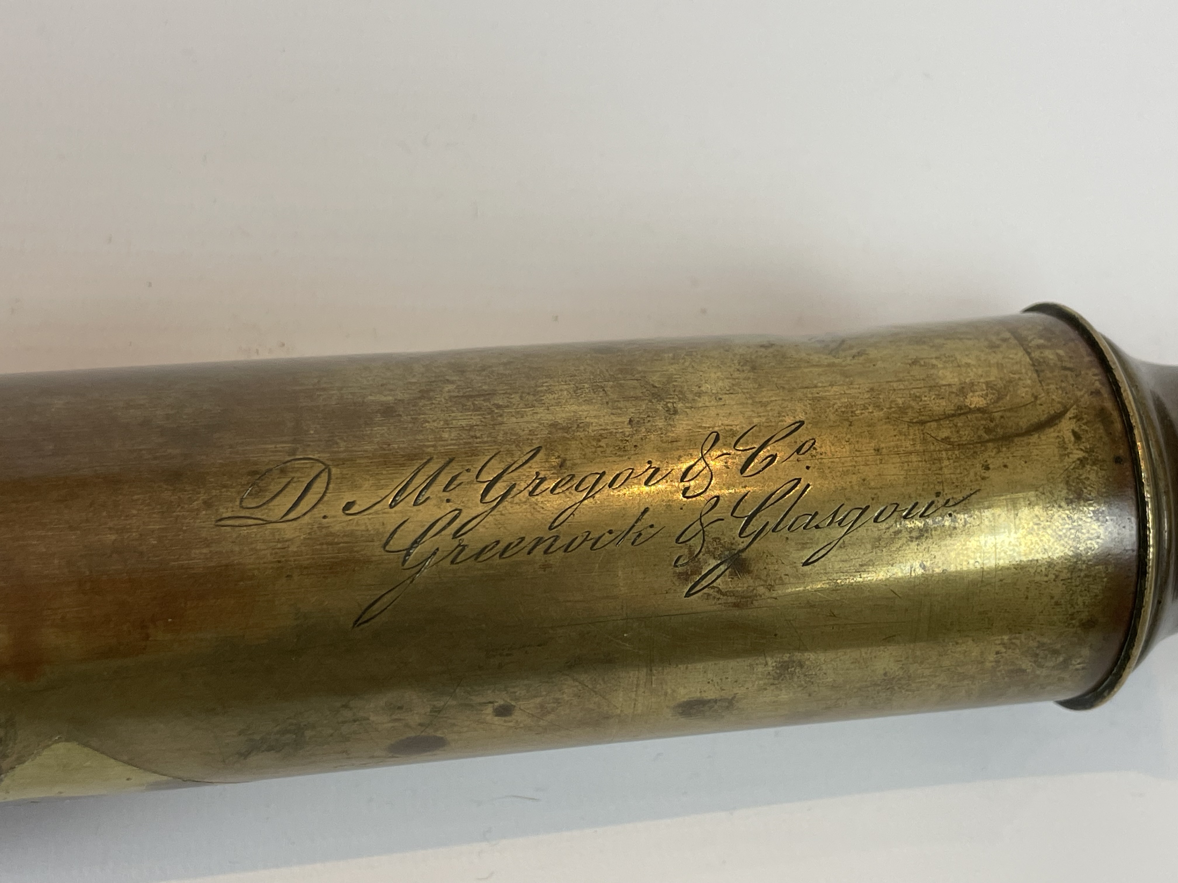 Brass Telescope by D McGregor & Co Greenock & Glasgow - Image 2 of 2