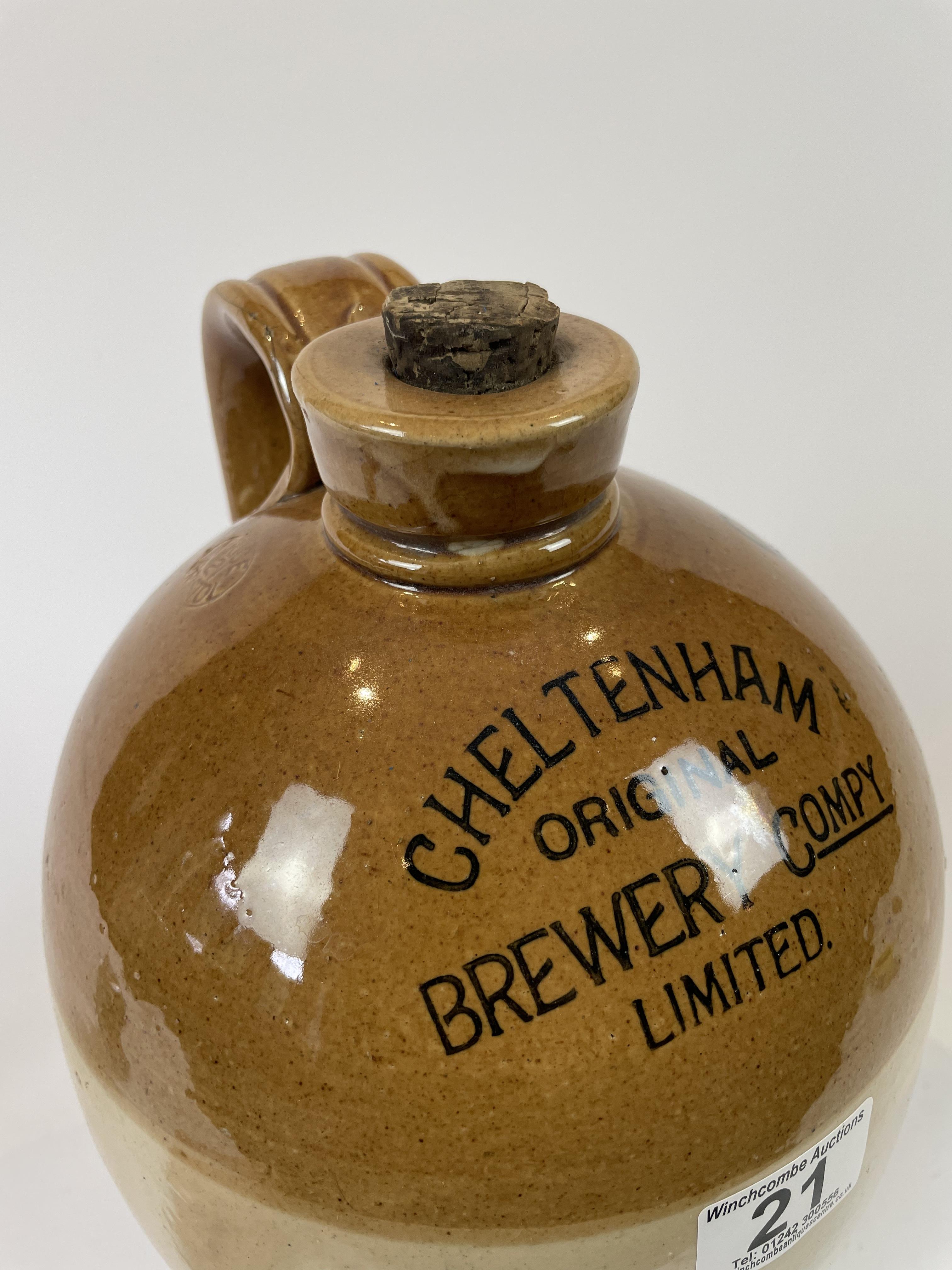 Earthenware Jug marked with Cheltenham Brewery company - Image 2 of 2