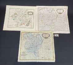 Two Huntingshire Maps And One Worcestershire
