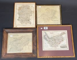 A Collected Of 4 Framed Maps