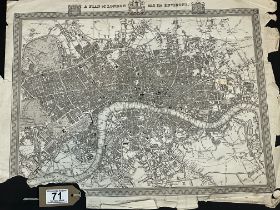 Early Map Of London And The Surrounding Area