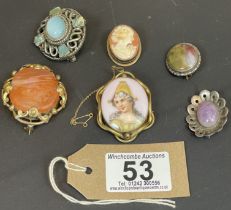 A Collection Six Brooches