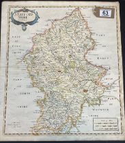 Robert Morden (1650 - 1703) Coloured Map Of Stafford Shire