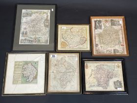 A Collection Of 6 County Maps