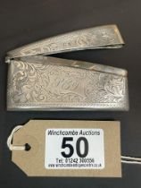 Silver Card Case. Marked Birmingham 1905