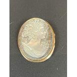 9ct Gold Cameo Brooch