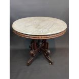 Marble Top American Parlour Table