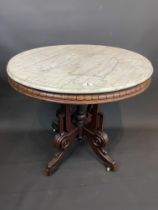 Marble Top American Parlour Table