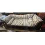 Regency Mahogany Sofa Circa 1810-1820. A Scroll End Sofa On Reeded Legs In The Manner Of Gillows