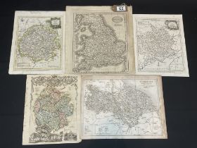 4 Country Maps Including Herefordshire And A Map Of England And Wales
