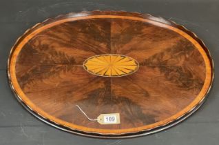 Inlaid Oval Tray