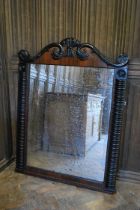 Regency Rosewood Overmantle Mirror