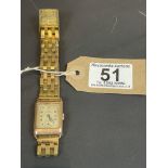 9ct Gold 'Record' Watch With Gold Platted Strap