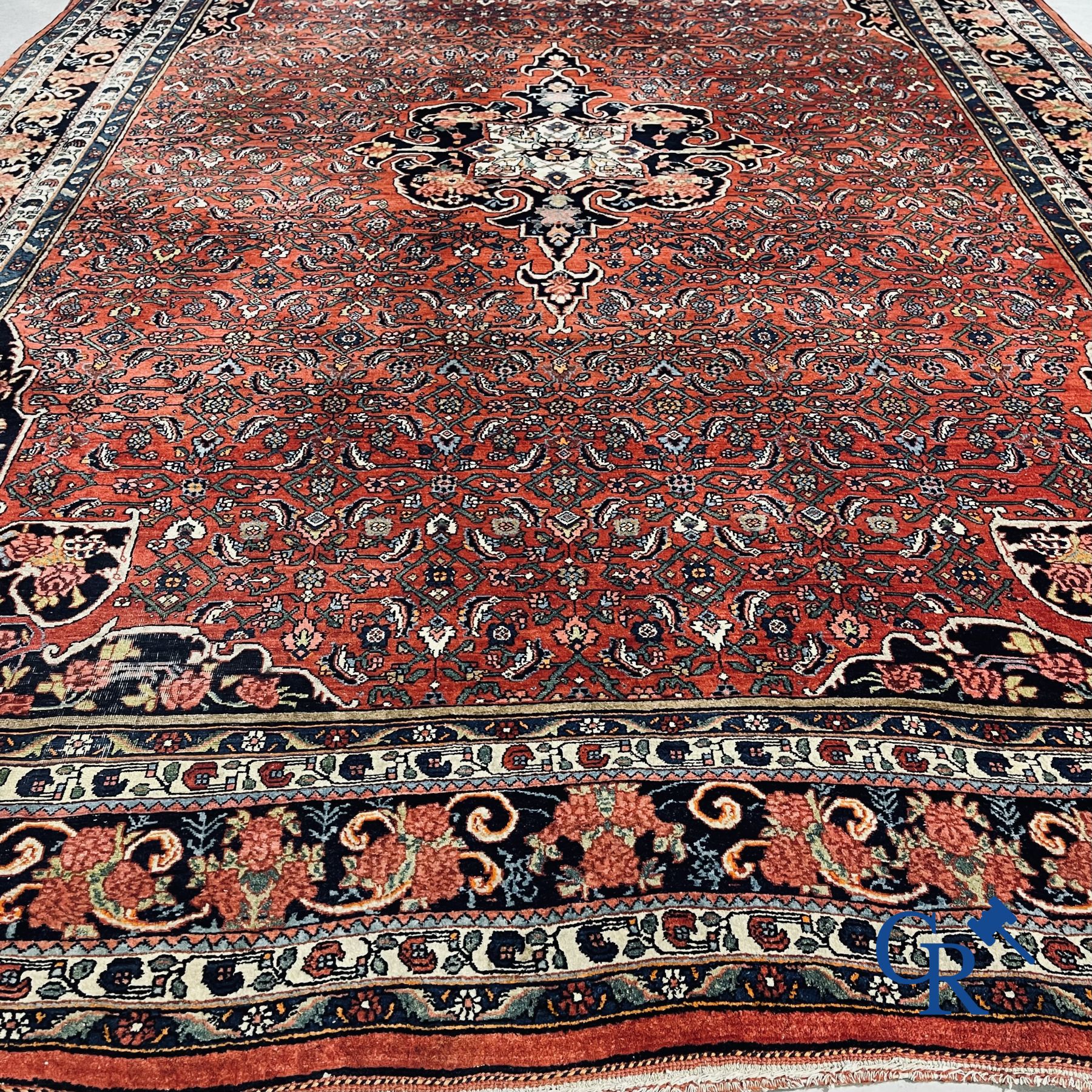 Persian carpet: Iran. Large Heriz carpet. - Image 2 of 14