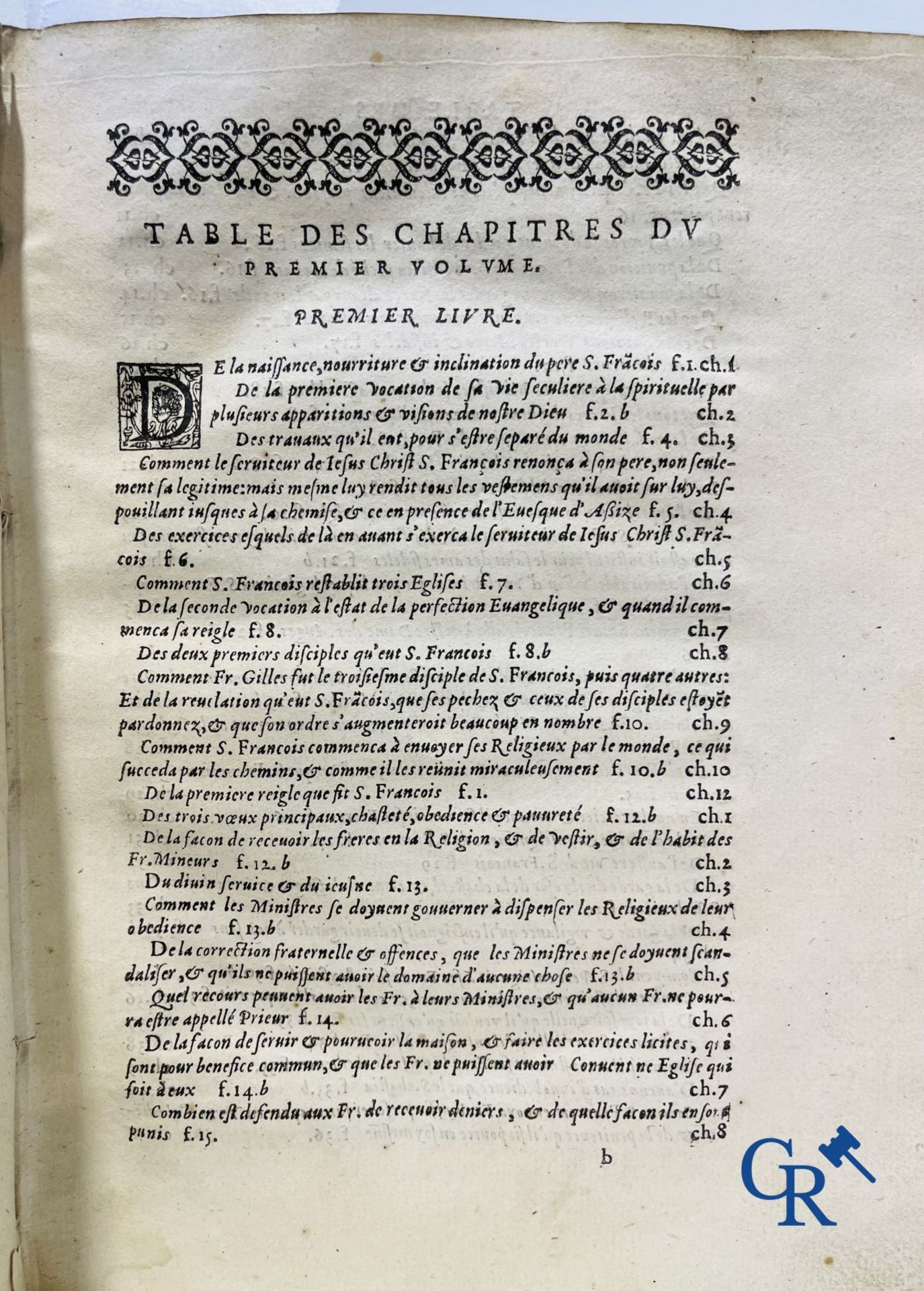 Early Printed Books: Marcos de Lisboa, Chronique et institution de l'ordre du Père S. François, Pari - Image 7 of 19