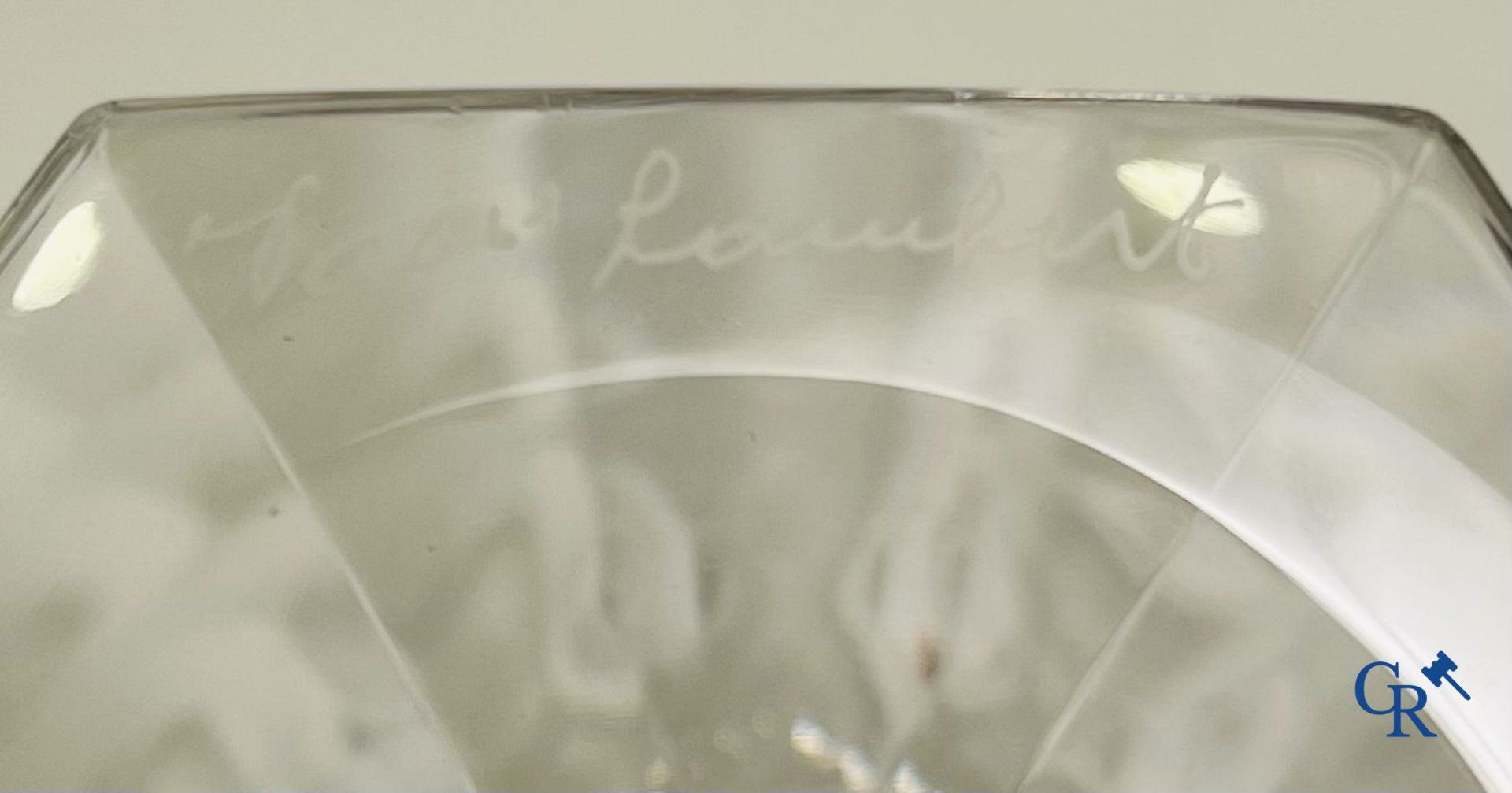 Val Saint Lambert: 6 water glasses Metternich, 2 rose water glasses Danse de flore and an Art Deco v - Image 6 of 12