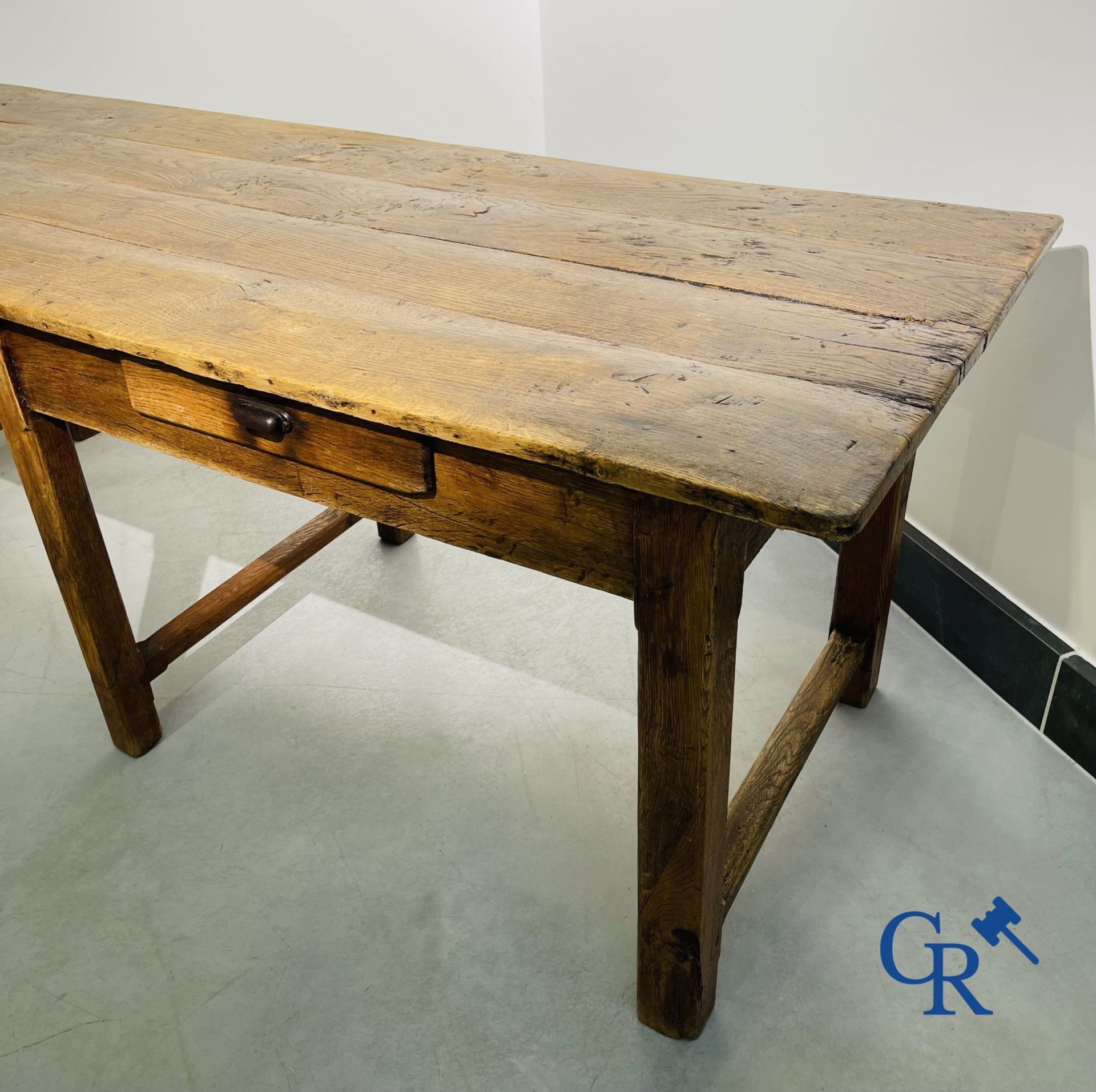 Large table in oak. 18th century. - Image 3 of 19