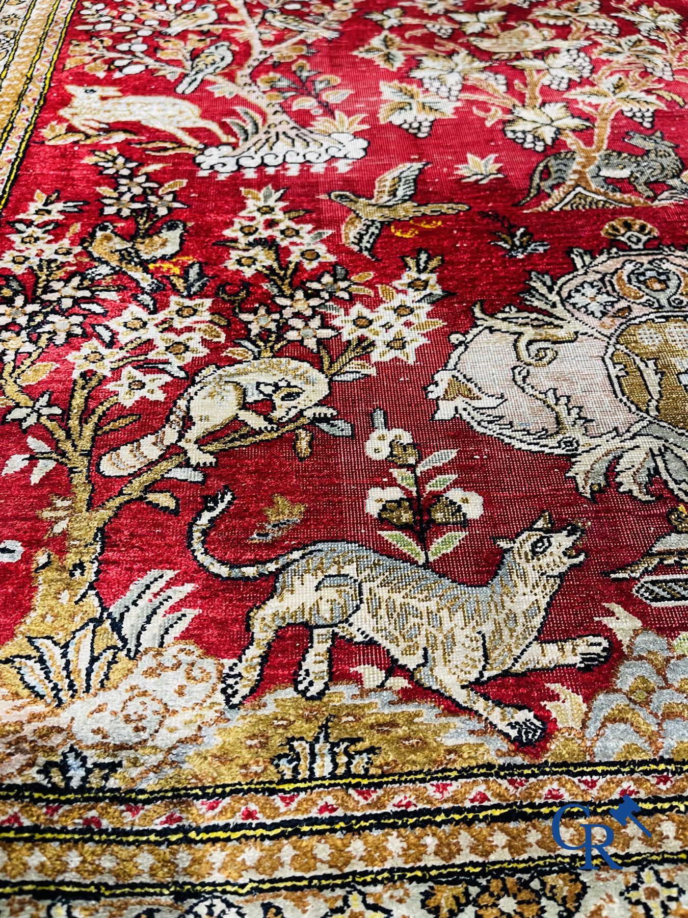 Oriental carpets: Ghoum. 2 Oriental carpets in silk. - Image 8 of 22