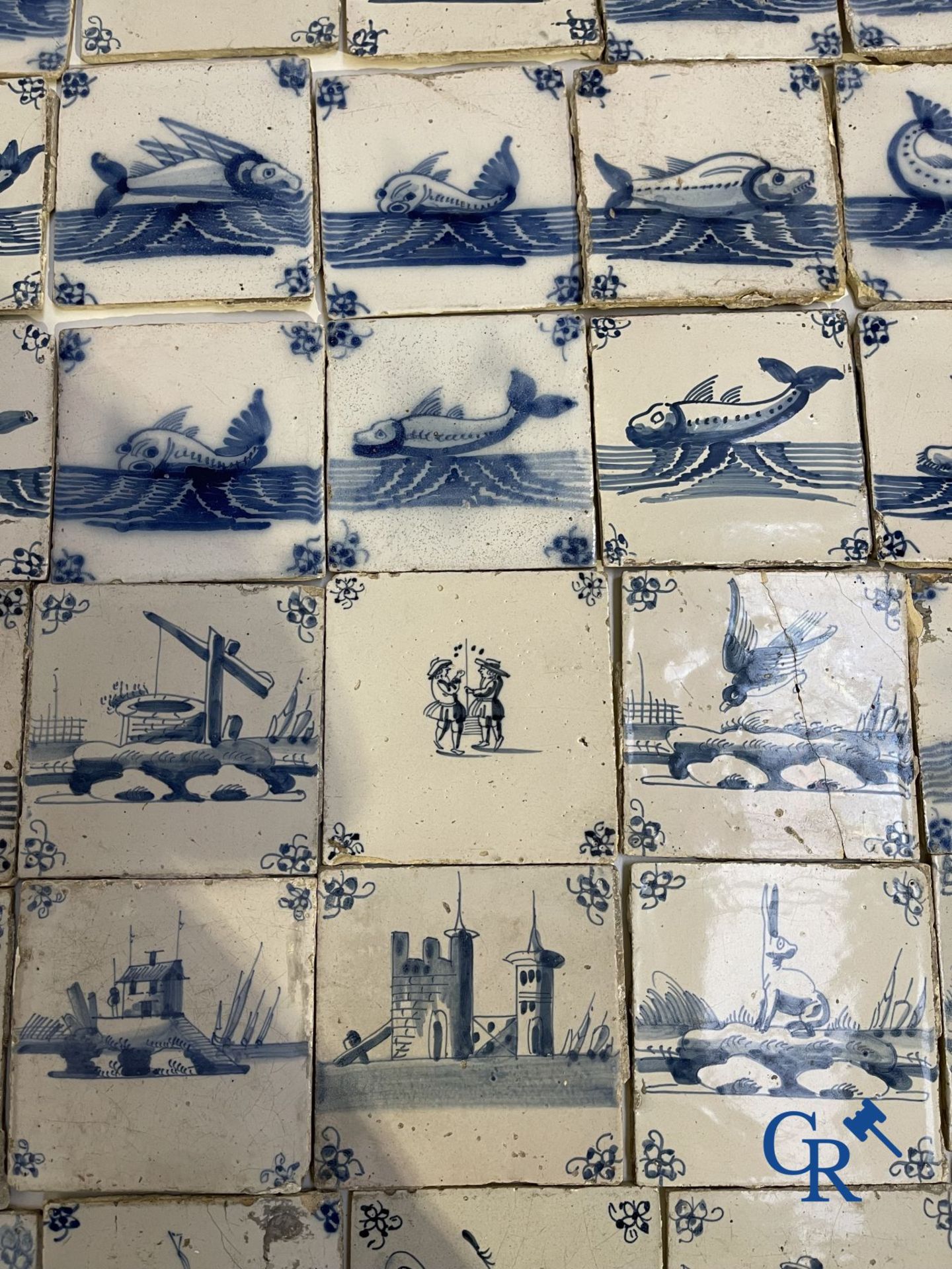 A large collection of various Delft tiles. 17th-18th century. - Image 15 of 23