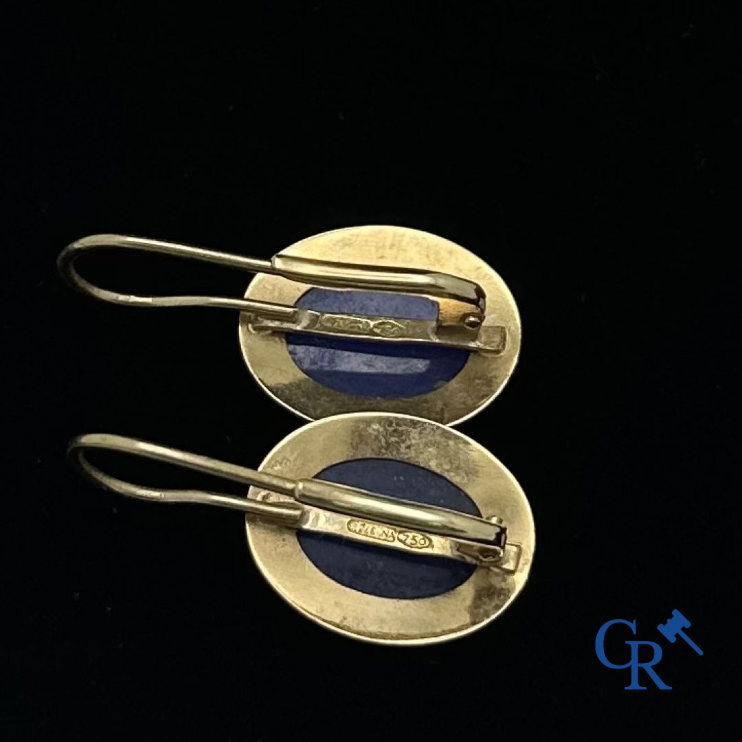 Jewellery: Lot consisting of a ring in gold 18K and a pair of earrings in gold 18K. - Image 3 of 4