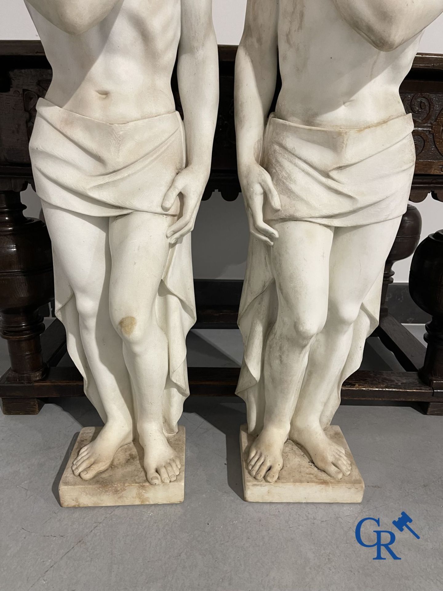 2 marble sculptures. - Image 2 of 9