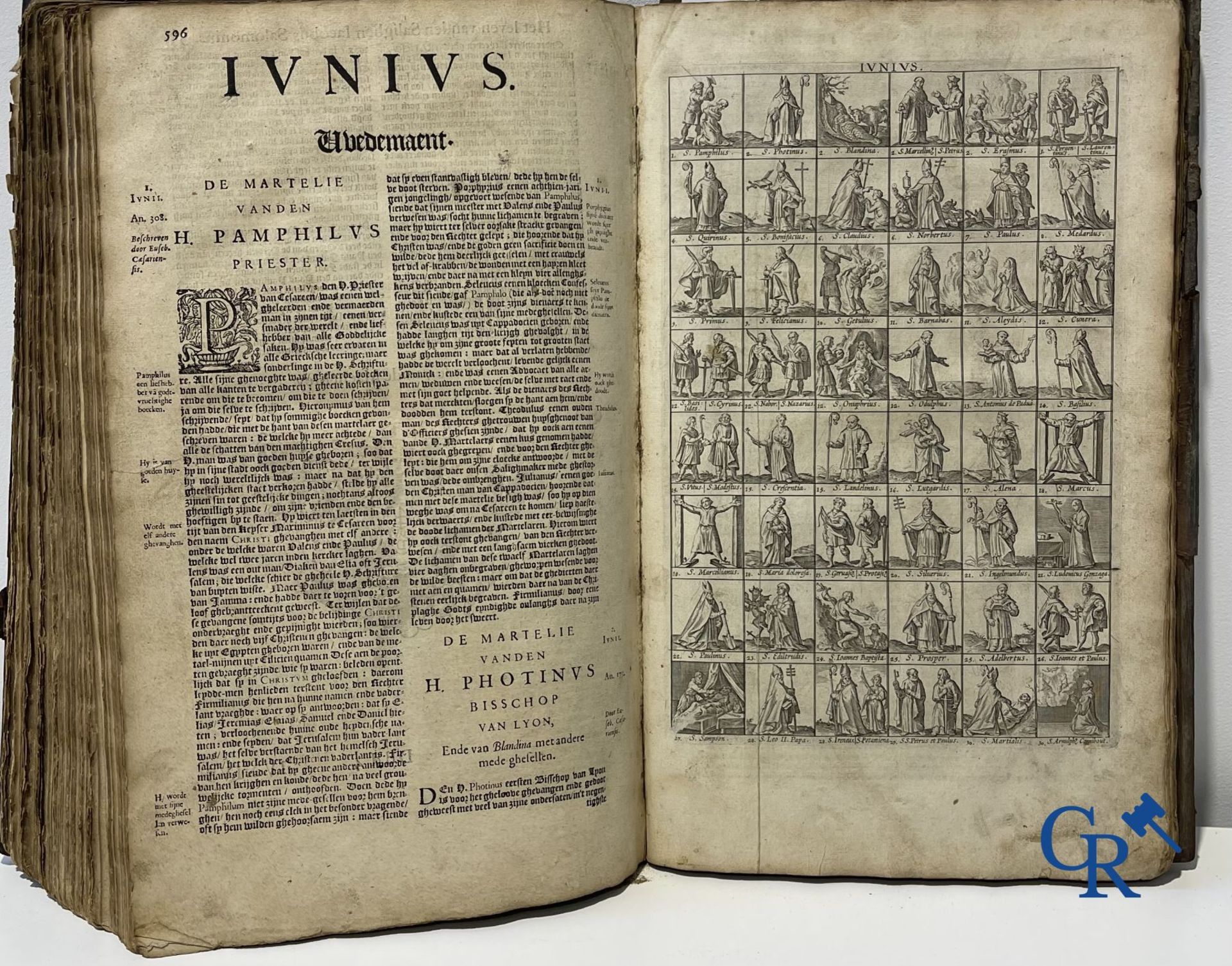 Early printed books: Pedro de Ribadeneira, Heribert Rosweyde, P. Andreas De Boeye. Antwerp 1665 and  - Image 13 of 17