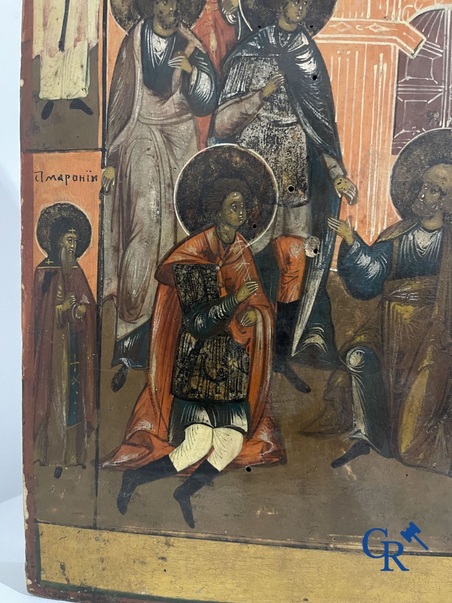 Icon: The nine martyrs of Cyzicus. 18th - 19th century. - Bild 12 aus 17
