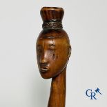 African art: A sculpted wooden staff.