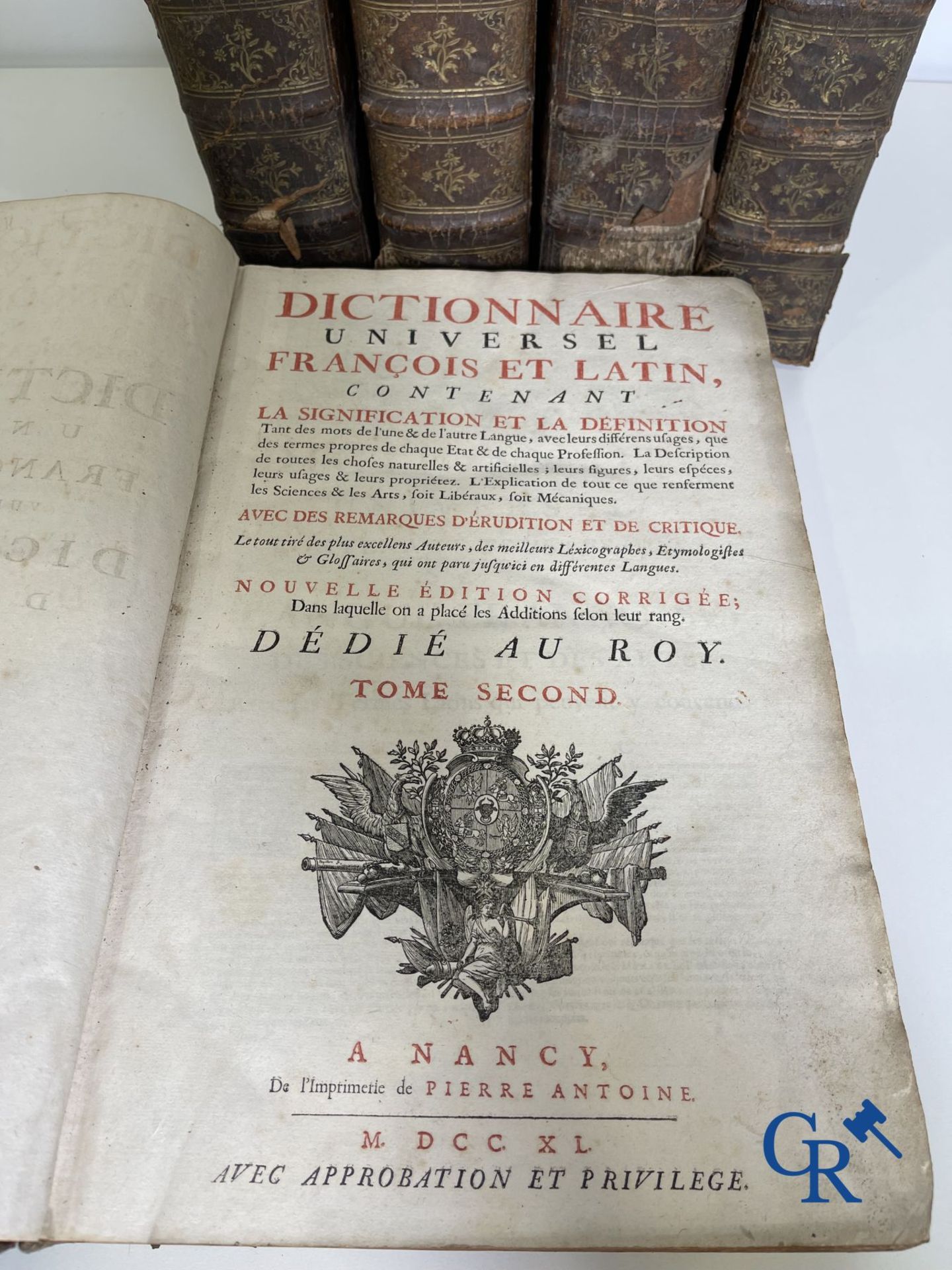 Early printed books: Dictionnaire de Trévoux, Pierre Antoine 1740. - Image 6 of 18