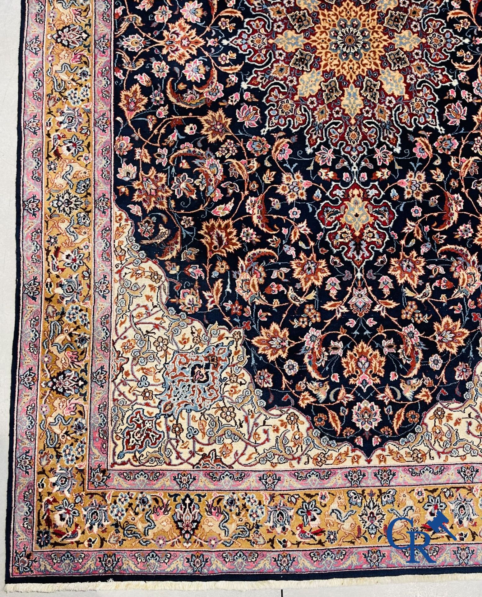 Oriental carpets: Isfahan, Iran. Large hand-knotted Persian carpet. - Image 7 of 11