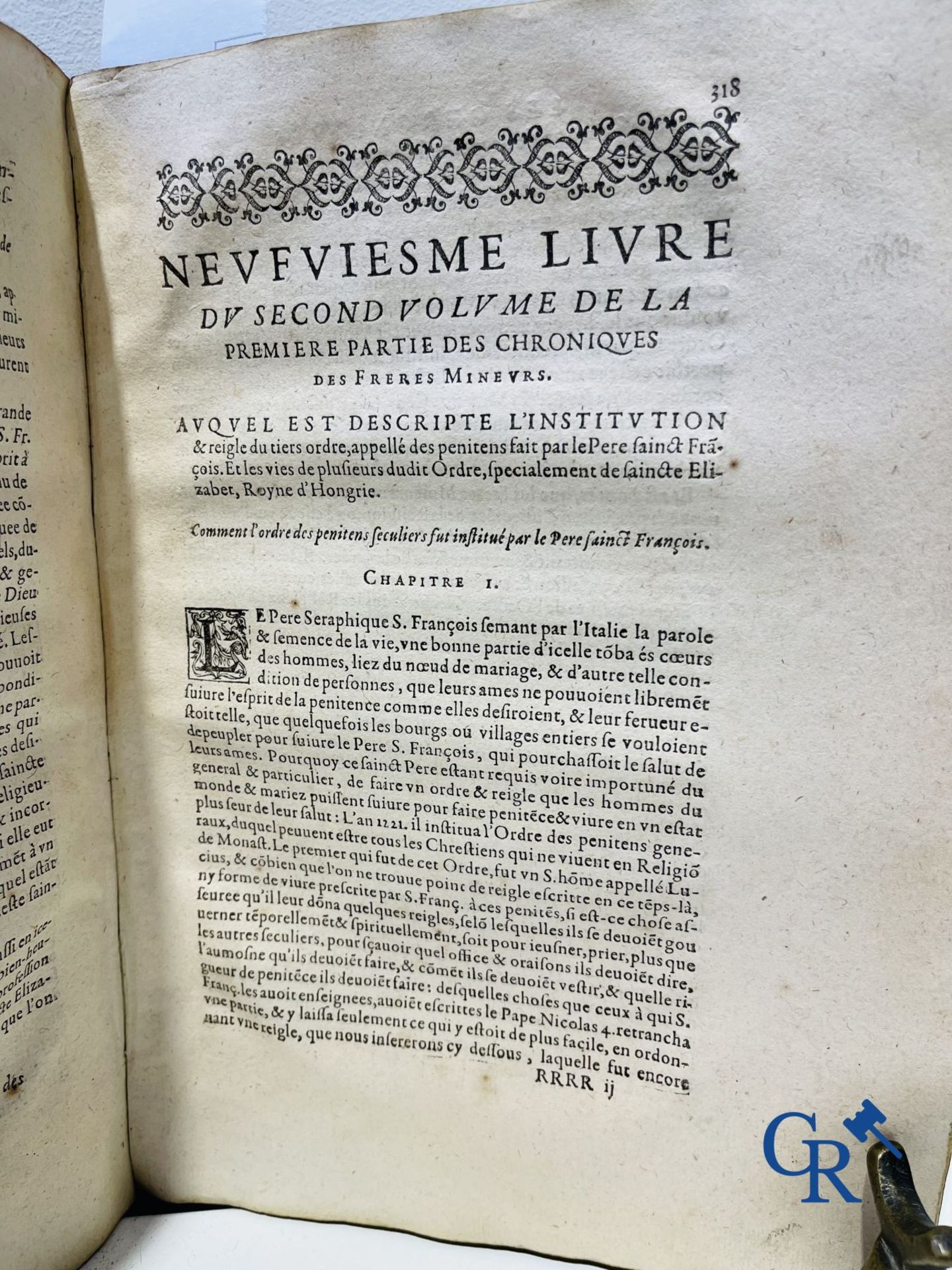 Early Printed Books: Marcos de Lisboa, Chronique et institution de l'ordre du Père S. François, Pari - Image 17 of 19