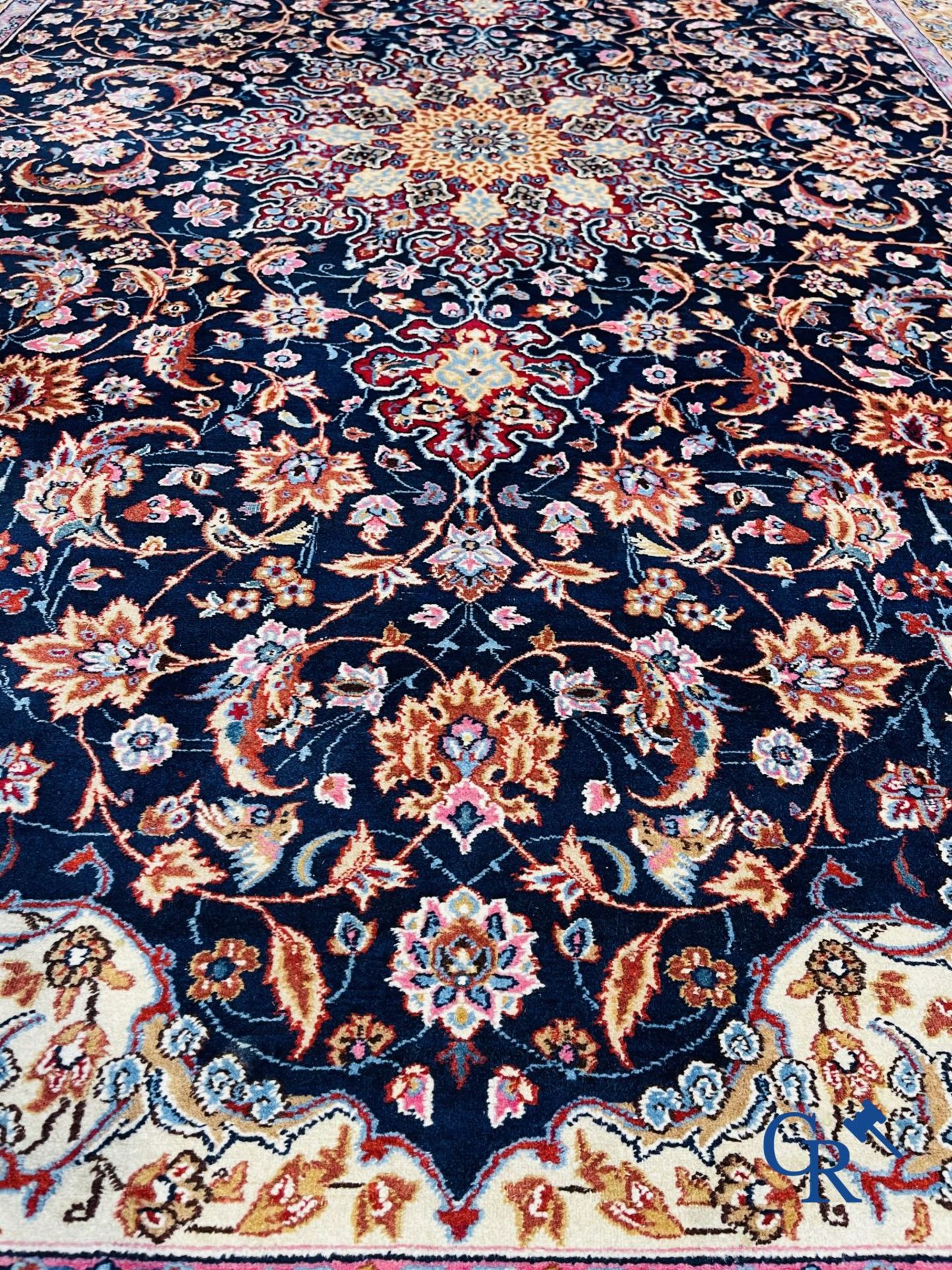 Oriental carpets: Isfahan, Iran. Large hand-knotted Persian carpet. - Image 4 of 11