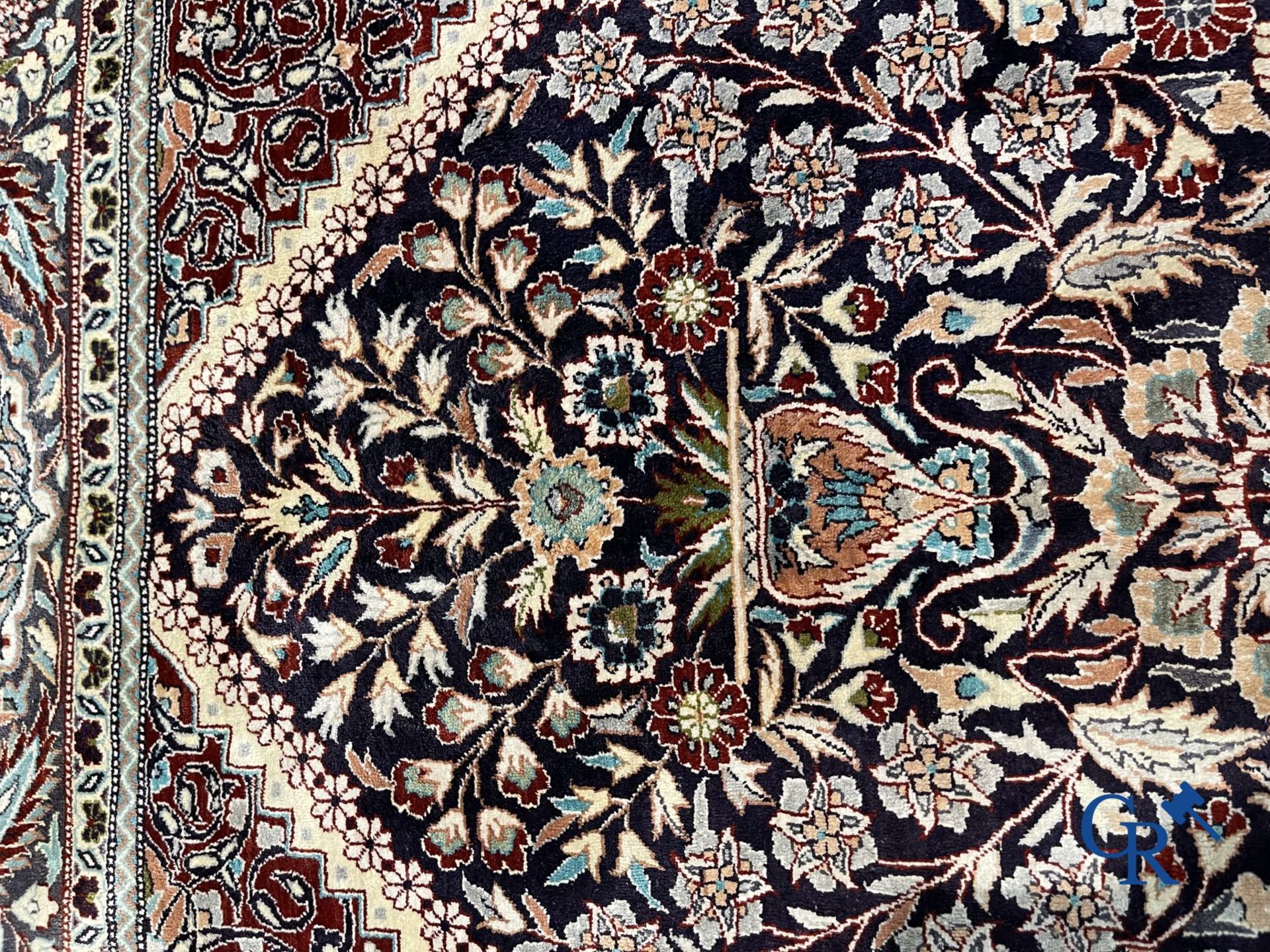 Carpet: Oriental carpet wool and silk - Image 12 of 13