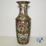 Chinese porcelain: A Chinese canton famille rose vase.