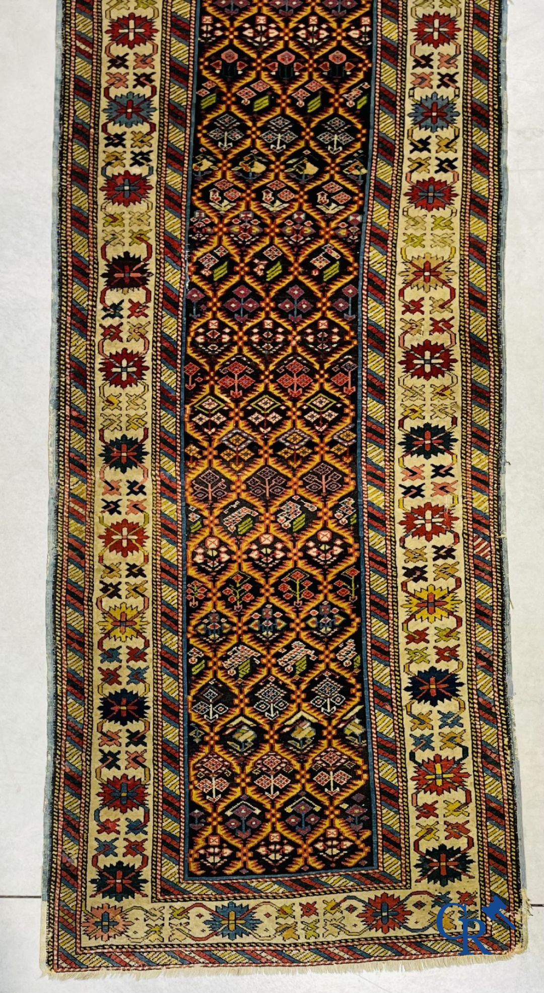 Oriental carpets: An antique oriental runner. - Image 4 of 9