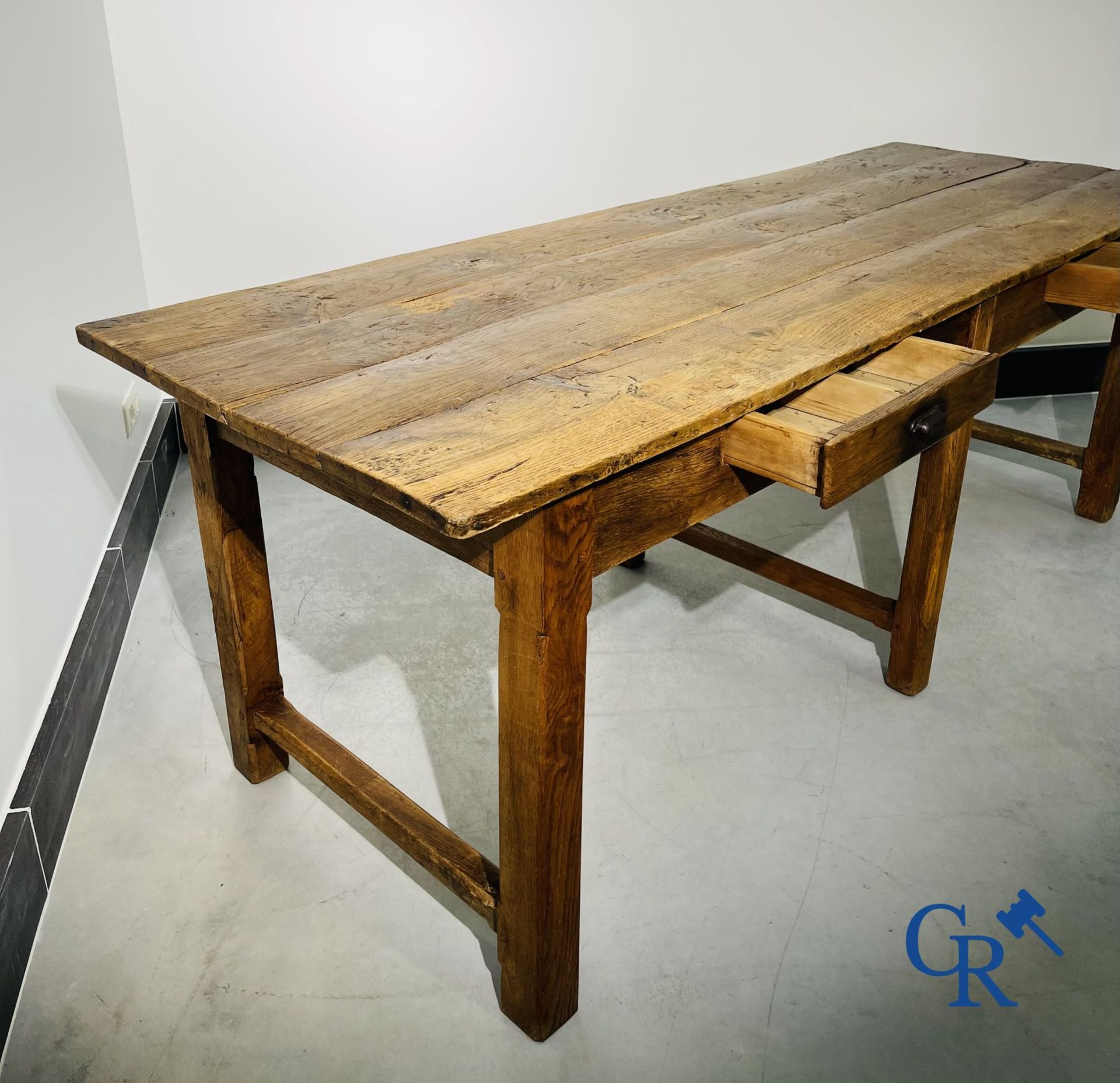 Large table in oak. 18th century. - Image 6 of 19