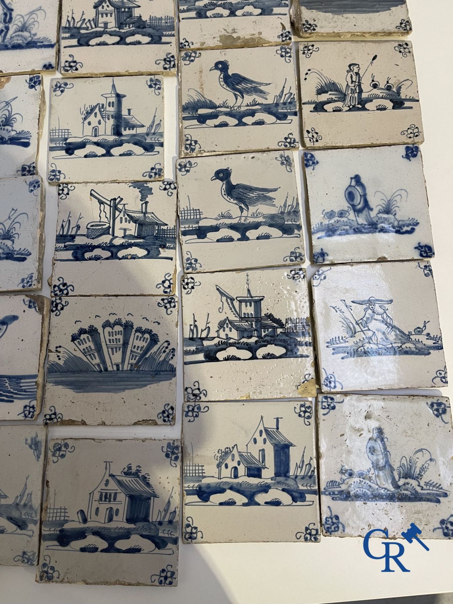 A large collection of various Delft tiles. 17th-18th century. - Image 21 of 23