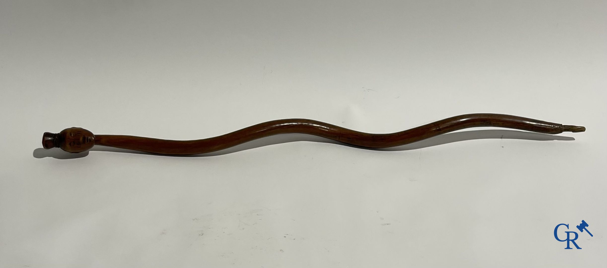 African art: A sculpted wooden staff. - Image 14 of 20