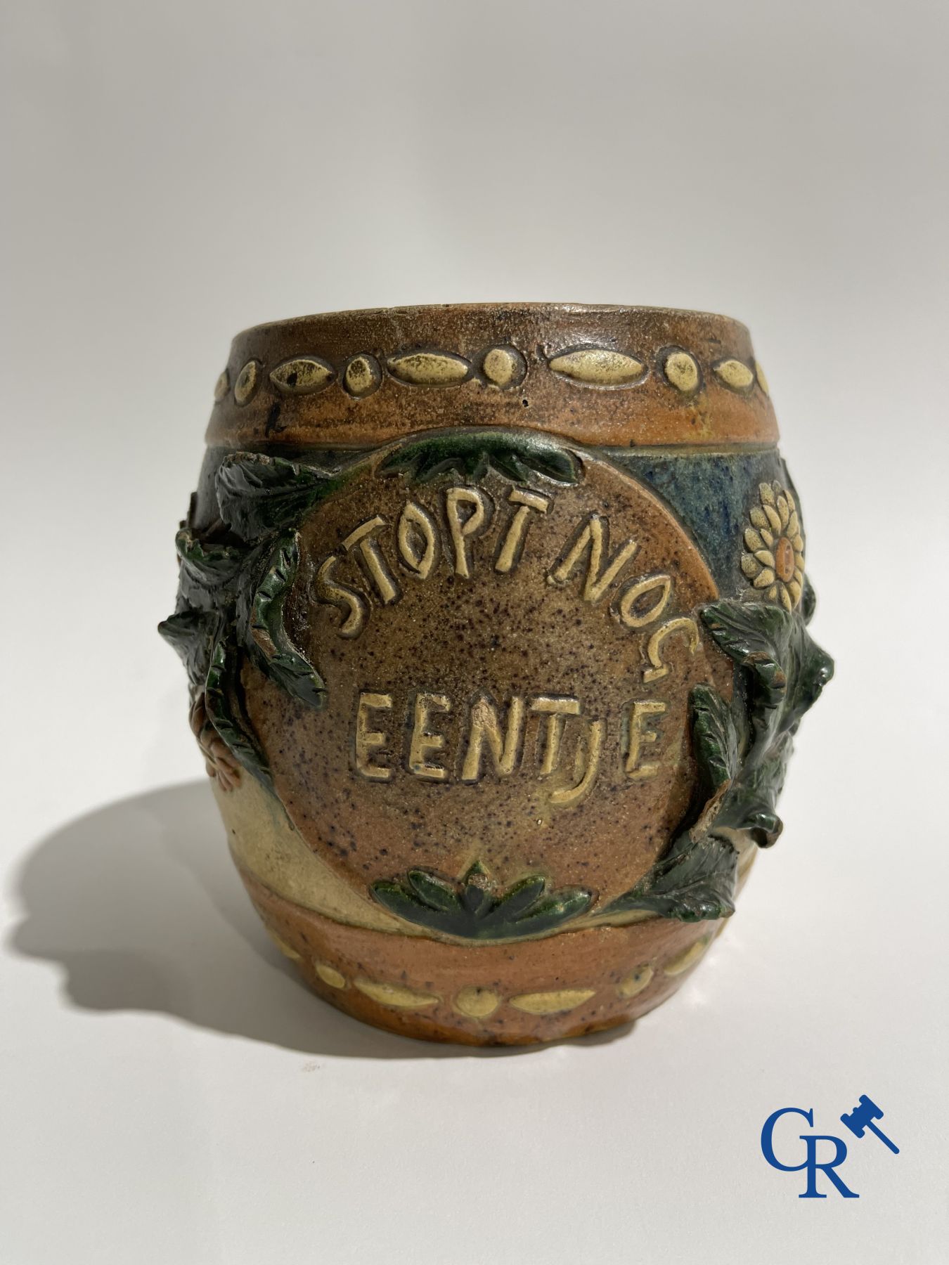 A Torhout tobacco pot Armand Maes-Platteau and a mug in Flemish pottery. - Image 2 of 14