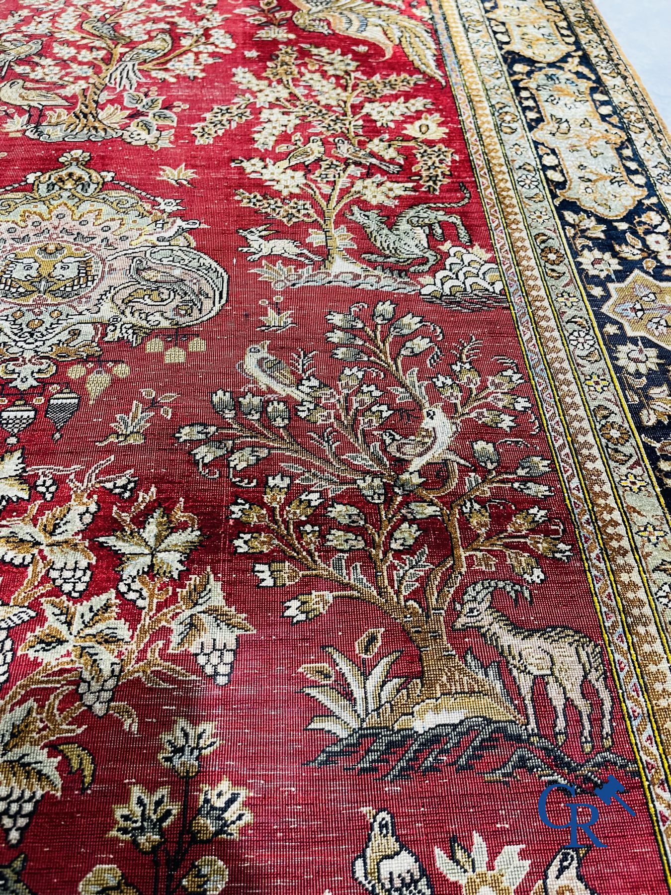 Oriental carpets: Ghoum. 2 Oriental carpets in silk. - Image 12 of 22