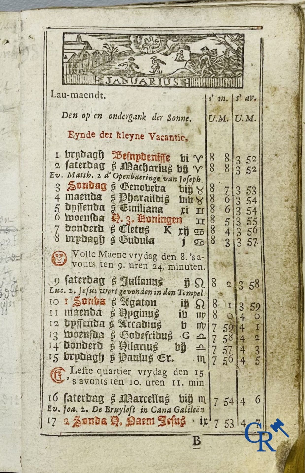 Early printed books: Jan Van Raedersterre, Den nieuwen Vlaemschen comptoir Almanach. 1773 Petrus Joa - Bild 4 aus 23