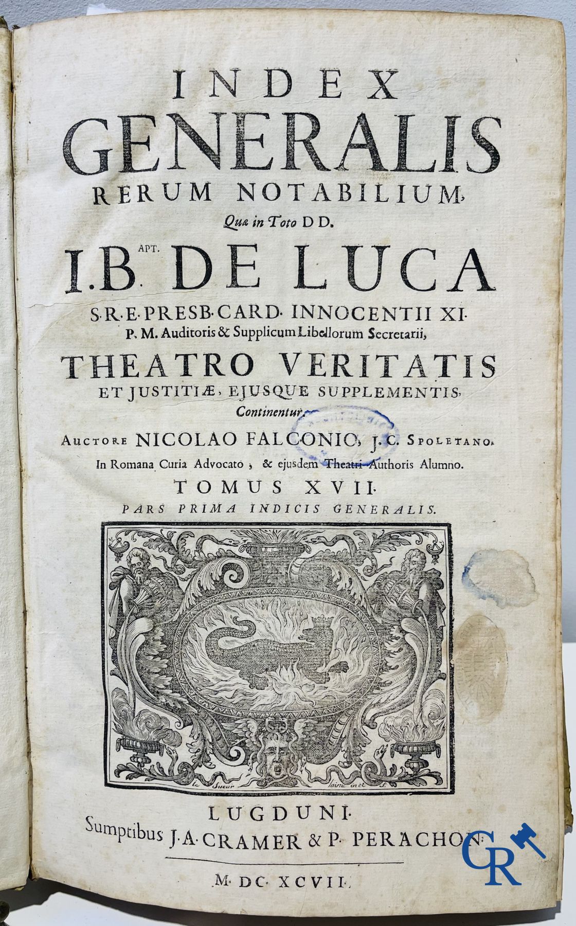 Early printed books: Giovanni Battista de Luca, Theatrum veritatis et justitiae. J.A. Cramer & Phili - Image 9 of 13