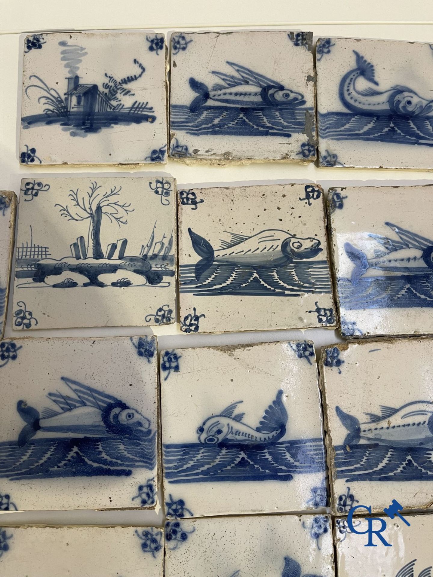 A large collection of various Delft tiles. 17th-18th century. - Image 14 of 23