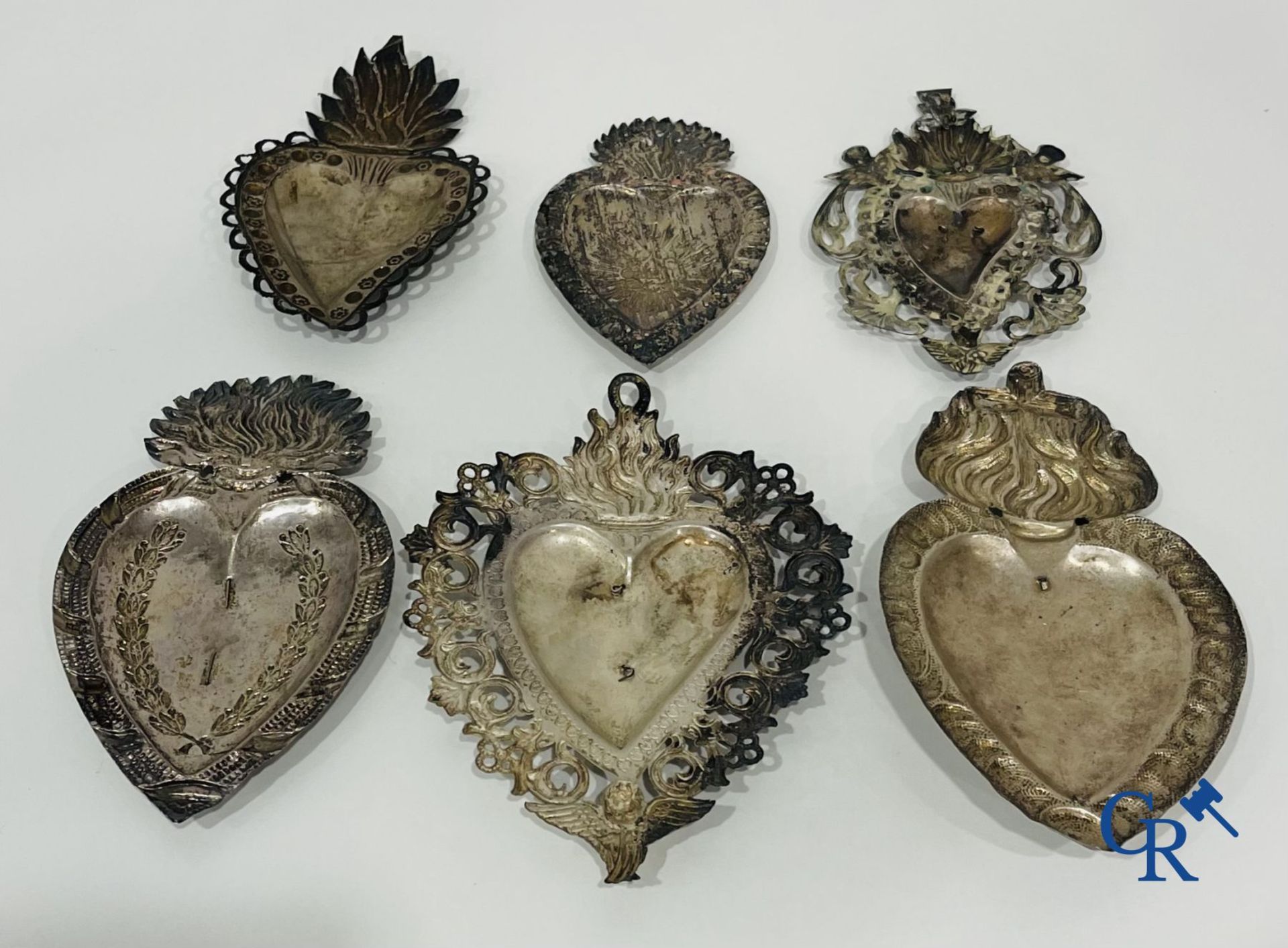A lot of 9 pieces of various religious objects in silver. 18th-19th century - Image 25 of 25