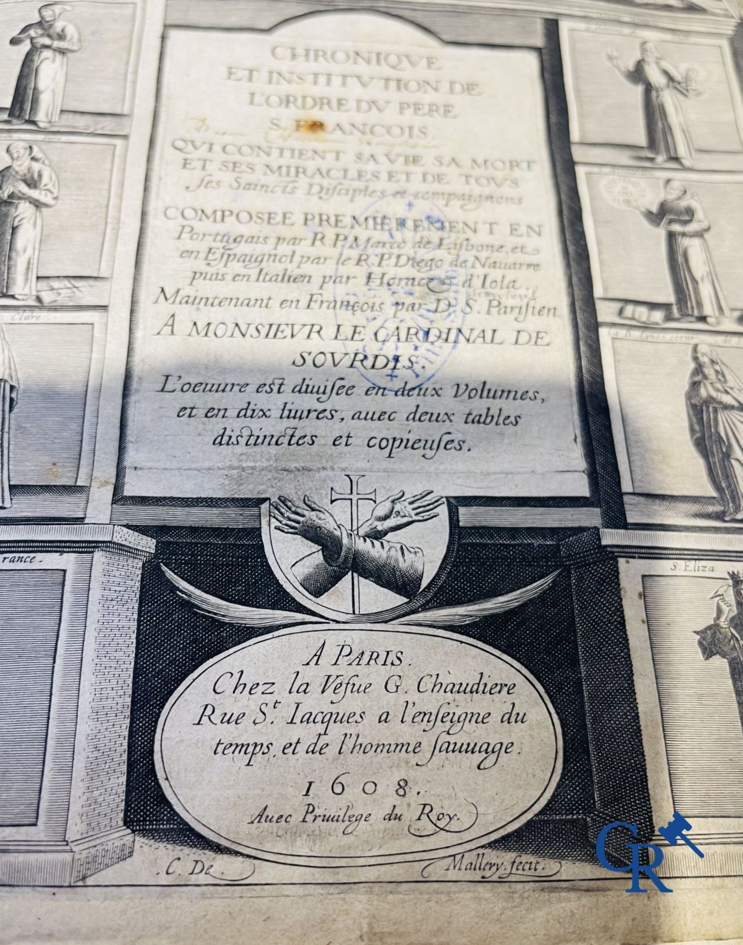 Early Printed Books: Marcos de Lisboa, Chronique et institution de l'ordre du Père S. François, Pari - Image 6 of 19