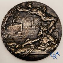 Josuë Dupon: Rare medal: Border change Province of Antwerp and East Flanders. Flemish Head.