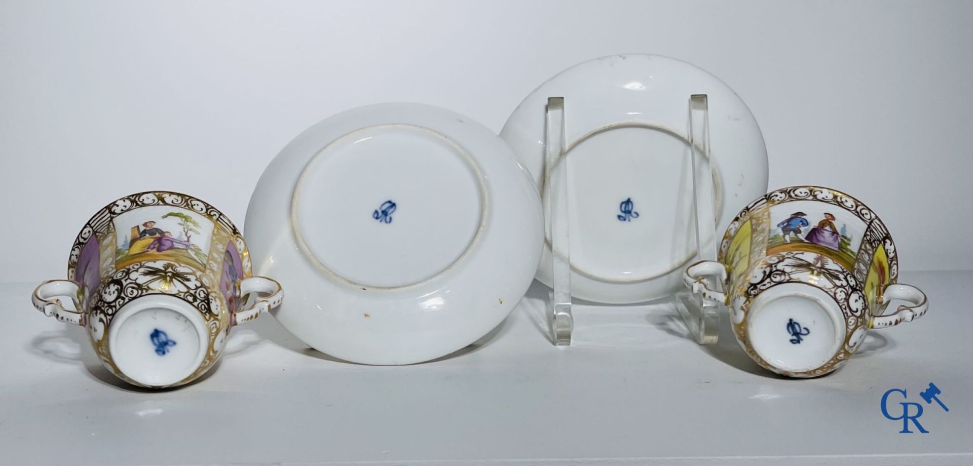 Porcelain: Meissen: 2 "tasses trembleuses". - Bild 4 aus 7