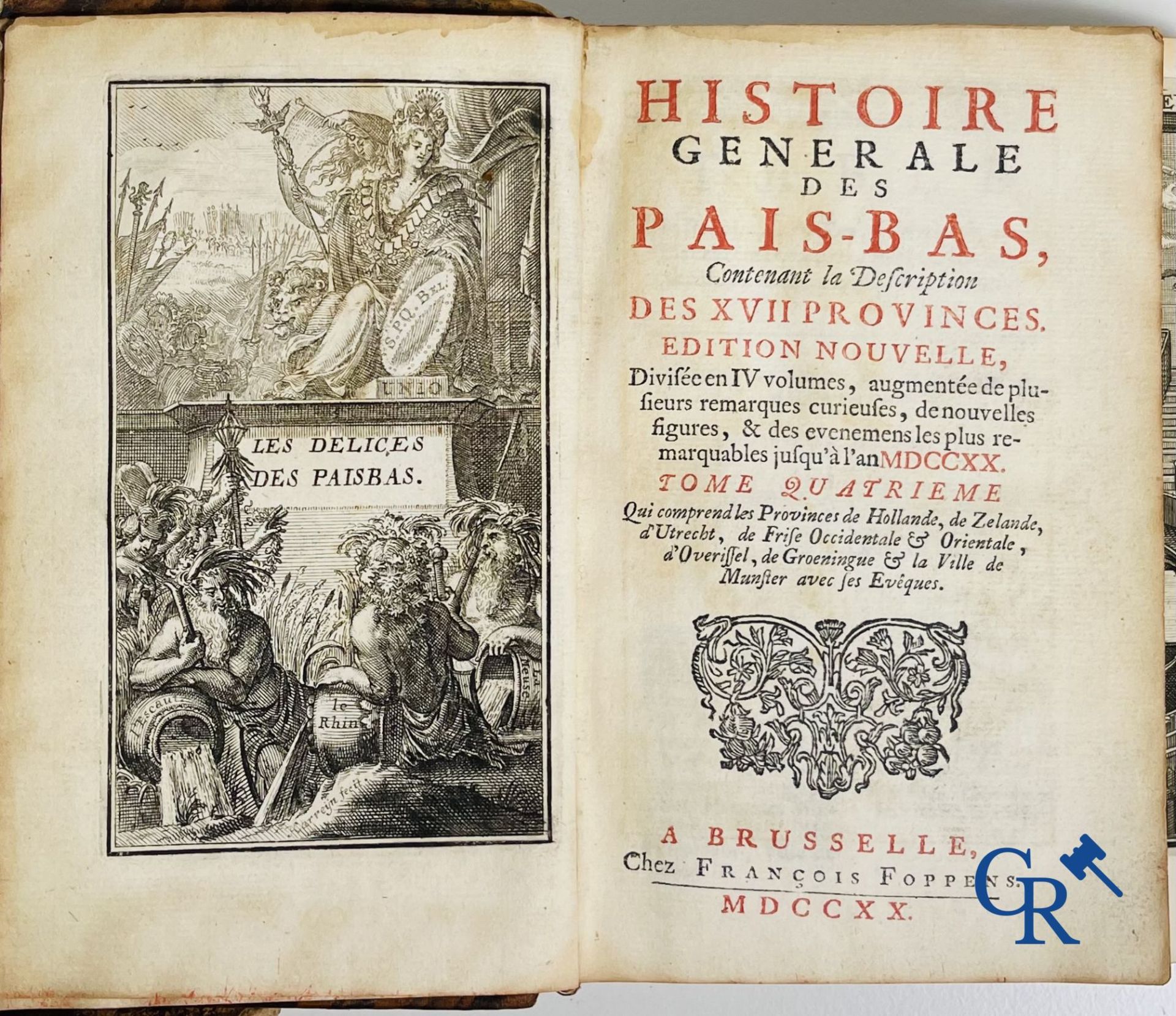 Early printed books: Histoire générale des Pais-Bas, 1720 Chez François Foppens à Brusselle. - Image 4 of 23