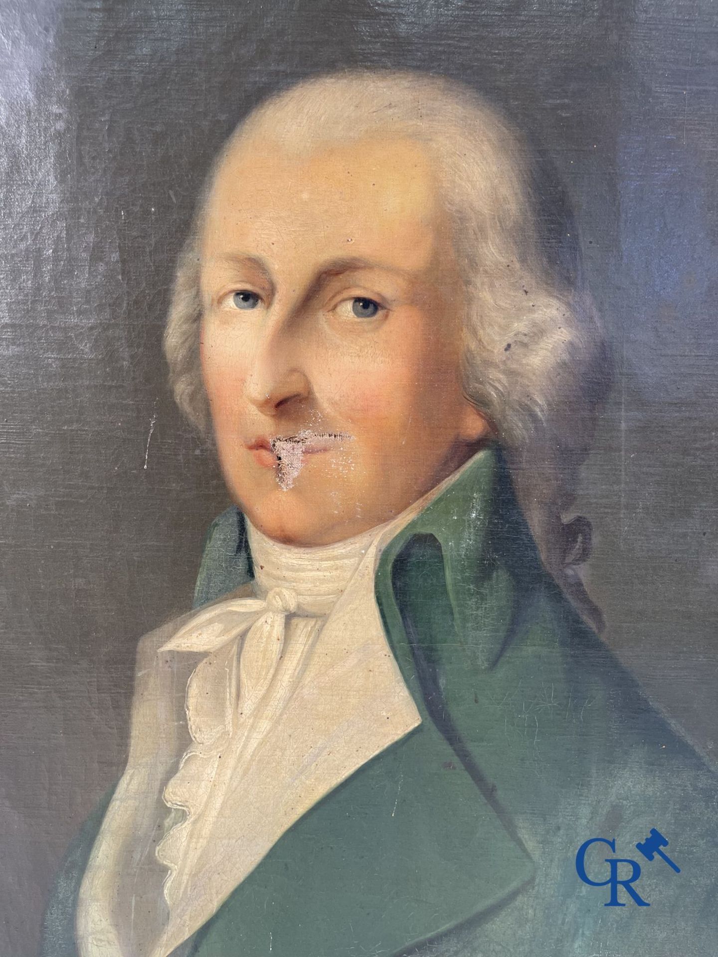 Interesting portrait painting of Antoine De Haulleville Groffey, lieutenant au régiment de Wurtenber - Bild 3 aus 11