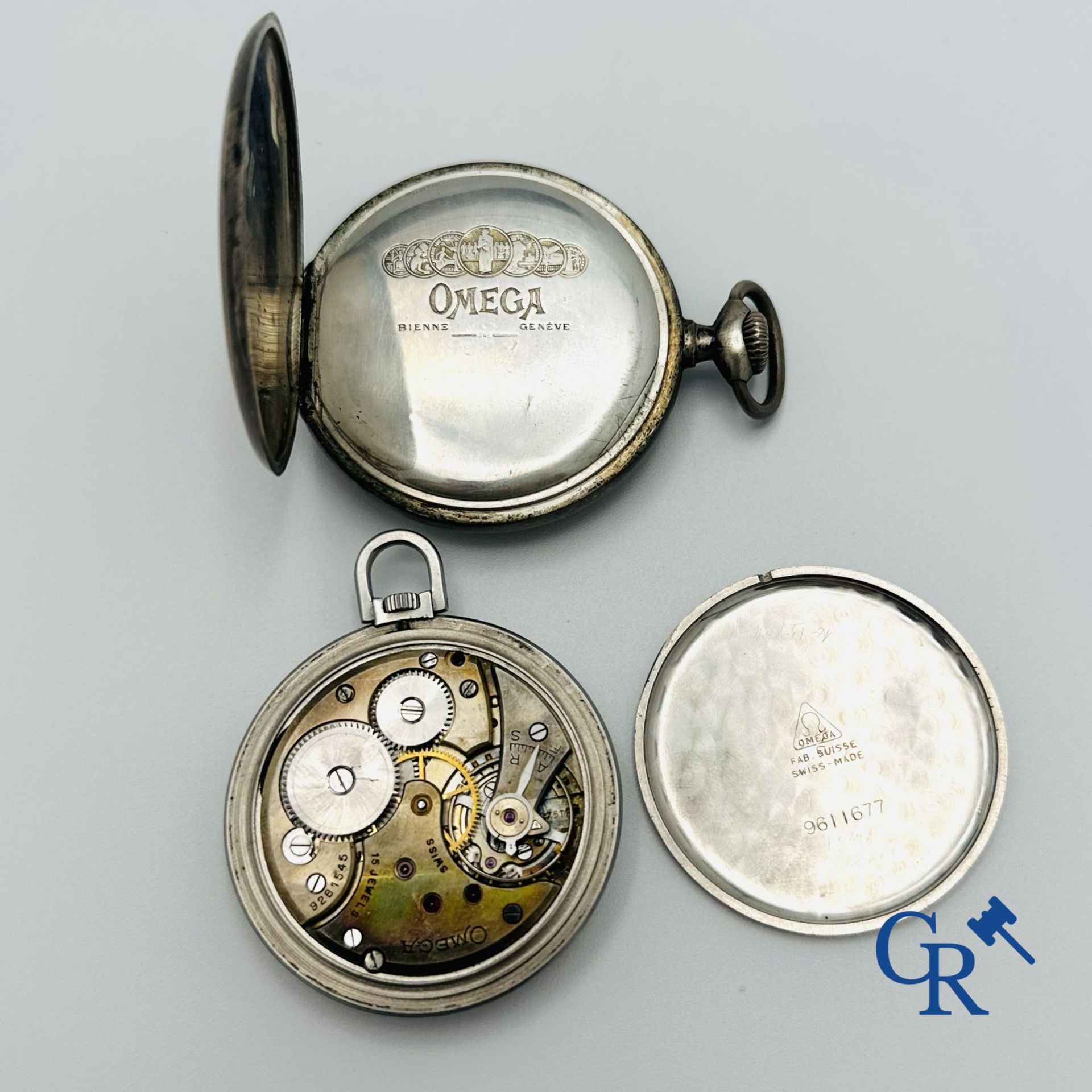 Timepieces: Oméga Genève: Lot consisting of 2 pocket watches. - Bild 2 aus 5